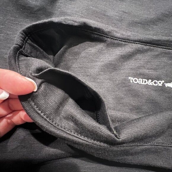 Toad & Co Chaka Pull On Tencil Skirt / Charcoal Black / Small - Picture 6 of 12